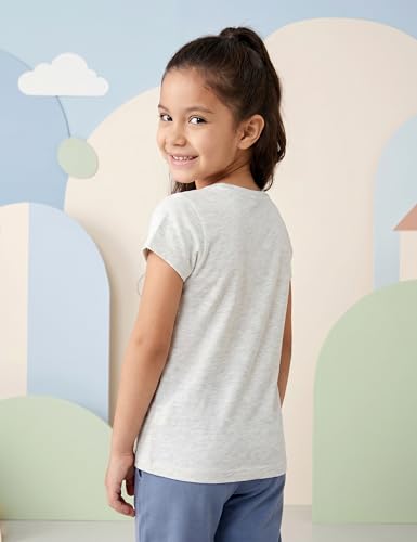 Image of Amazon Brand - Symbol Girls 100% Cotton Solid Half Sleeves T-Shirt | Regular Fit | Age 2-14 Years (Pack of 2)