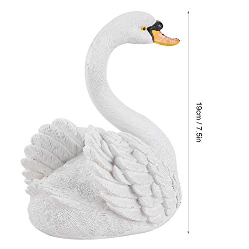 Swan Figurine Pond Decor, Resin Simulation Floating White Swan Figurine Ornament for Landscape Yard Gardening Decoration - Image 2