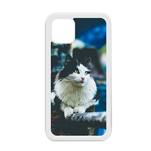 Coque iPhone 12 Pro Max chat paresseux pour égayer vos photos quotidiennes en Blanc