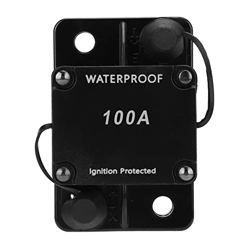 ANKROYU DC12?24V HT?608 Fusers Holder, Copper Circuit Breaker Auto Reset Fusers Holder, Circuit Breaker Auto Switch, Waterproof Fusers Holder for Automobiles(100A)