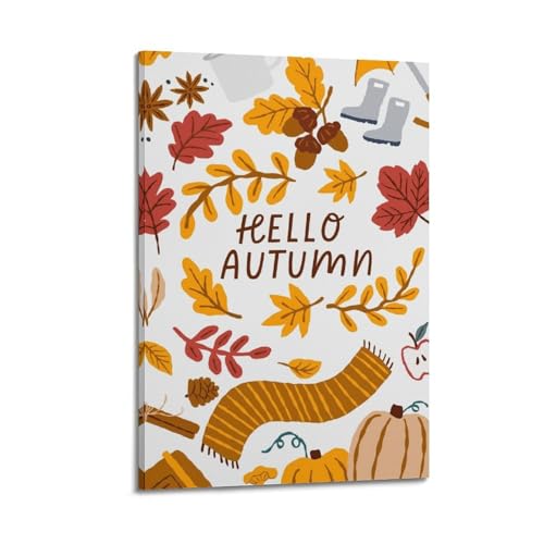 Poster d'automne JIDUHON toile esthétique de salon pour créer une ambiance chaleureuse chez soi