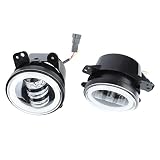 2 Uds Luces Antiniebla de Parachoques Impermeables Luces LED de Conducción Antiniebla de Alto Brillo de 4 Pulgadas paraWrangler