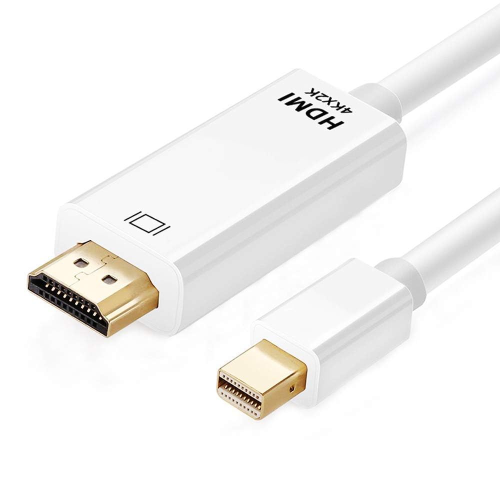 RuhZa Mini DisplayPort Thunderbolt 2 to HDMI Male to Male Cable 1.8m Mini DP to HDMI Gold Platted Compatible with HDTV, Laptop, Monitor, Projector etc.(WHITE) (B0CJRPRHP1) Amazon Price History, Amazon Price Tracker
