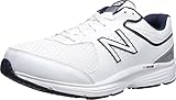 New Balance Men's 411 V2 Lace-Up Walking Shoe, White/Blue, 10.5 M US