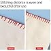 Edge Sewing Lockranding Tool, 4 Pcs 3mm Sewing Gauge Ruler Set, Sewing Templates Rulers Needle Gauge Quilting Ruler Measuring Tool Seam Gauge for Sewing Straight (3mm)