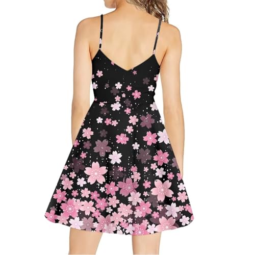 Image of Biyejit Women Casual Loose Dress Strap Long Summer Beach Swing Dress