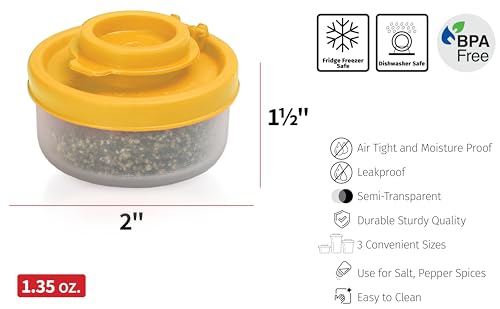 Image of Signoraware BPA Free Plastic Small Spice Sprinkles & Shaker (40mlx2 | Set of 2 | Yellow)