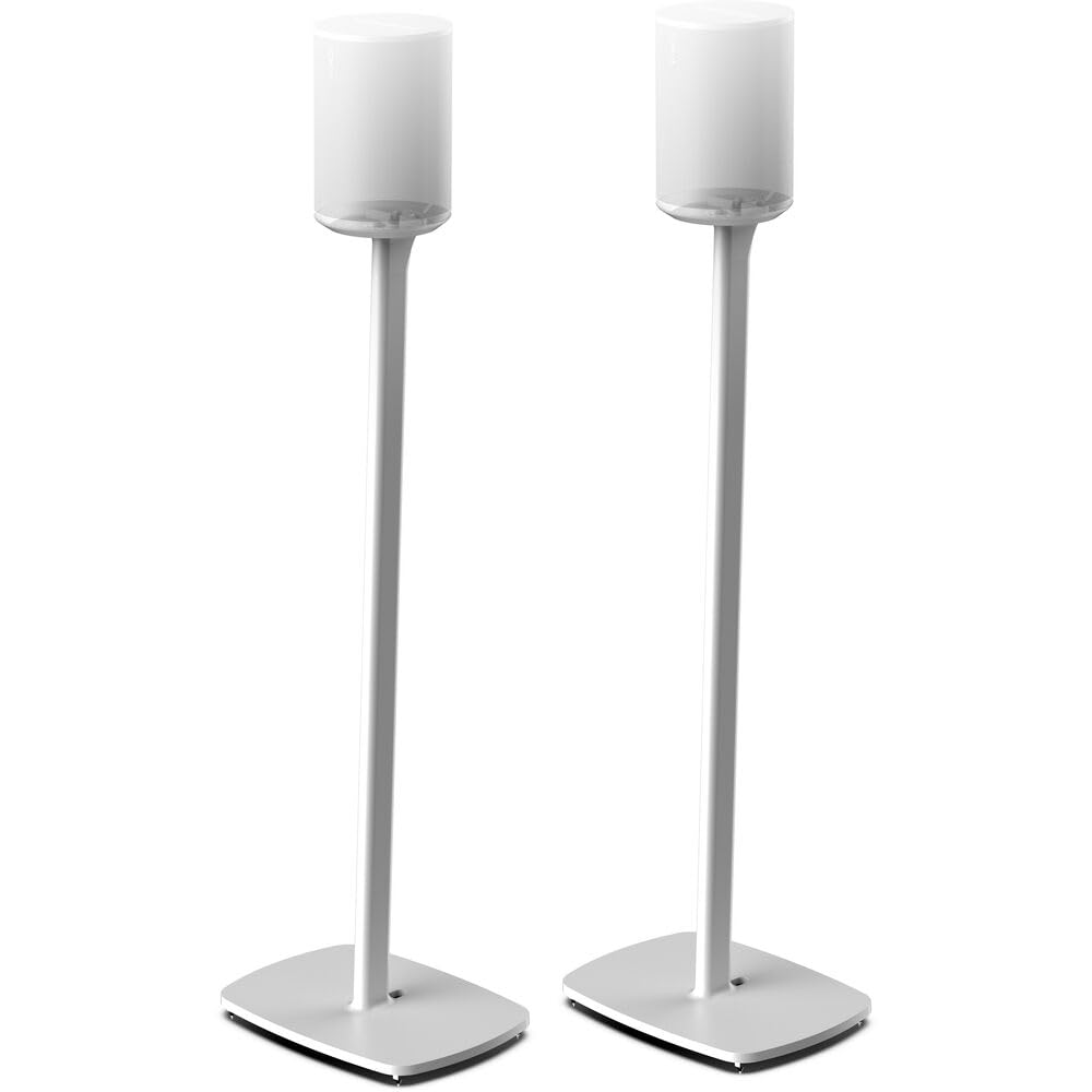 FlexsonFloor Stand for Sonos Era 100 Speaker (White, Pair)