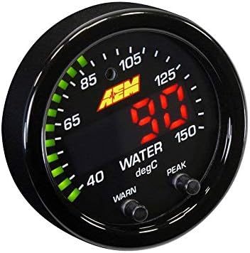 AEM 30-0302 X-Series Temperature Gauge, Black