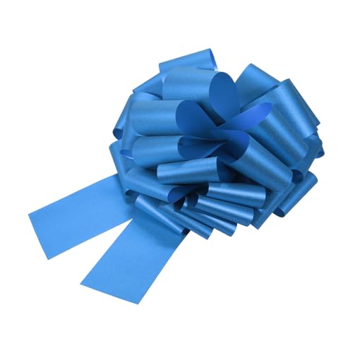 Lazo grande azul de 12 pulgadas con purpurina para regalos y bodas