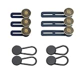 hurifeng Hosenbund Verlängerung Knöpfe Set – 10 Stück Jeans Knopf Erweiterung, verstellbar, einfach anzubringen, ideal für Hosen, Röcke, Jeans für Damen und Herren