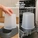 Automatischer Futter- und Wasserspender für Hunde und Katze - 2,5L - Futterautomat Katze - Futterspender Katze - Wasserspender Katzen Hunde - Flamingo Raja grau