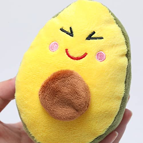 Worparsen Dog Chew Toy, Squeaky Dog Toys, Tough & Chew Resistant, Creative Pet Toy, Soft Plush Avocado Shape Tooth Cleaning Dog Chew Toys For Puppy, Small, Middle, Big Dogs Yellow #TOP5