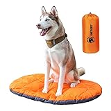 OneTigris Hundebett waschbare Hundedecke 97cm*71cm Hundematte Katzenbett Hundesofa für kleine & mittelgroße Hunde Reise Camping Outdoor, Reversibel und tragbar (Orange)