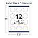 Avery Printable Round Labels with Sure Feed, 2