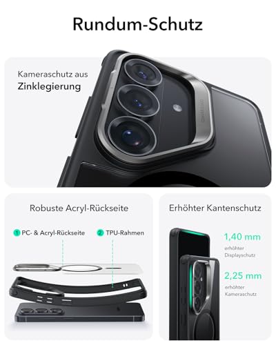 ESR für Samsung Galaxy S26 Plus Hülle Flex-Ständer, Klares Schwarz – Ansicht 4