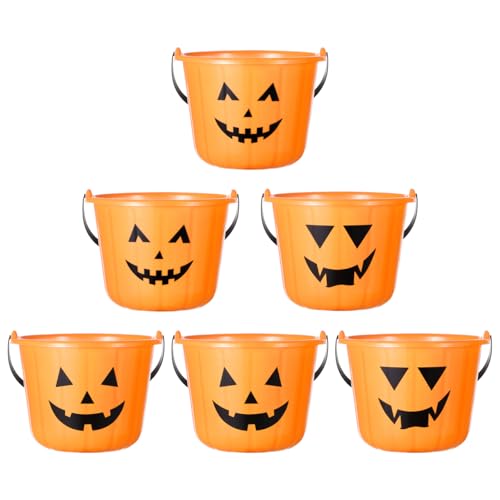 Cabilock 6pcs Halloween Pumpkin Candy Bucket