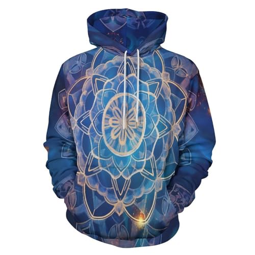Sweat à capuche mandala homme et femme pull décontracté à manches longues