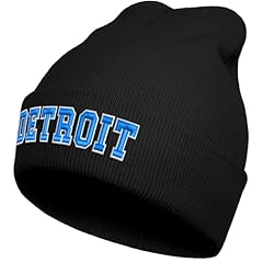 Detroitl Black Beanie
