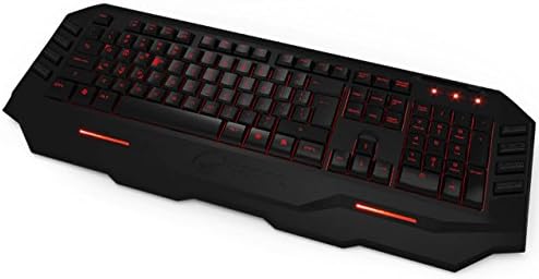 Ozone Gaming Blade LED Red/Blue Backlit Membrane Keyboard with 10 Macro Keys/128kb onboard Memory