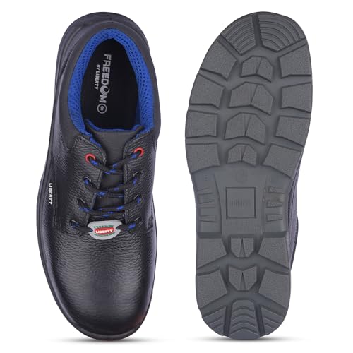 Image of Liberty Freedom SURKSHA2SJ Black Safety Lacing Oxford Shoes for Men - 5