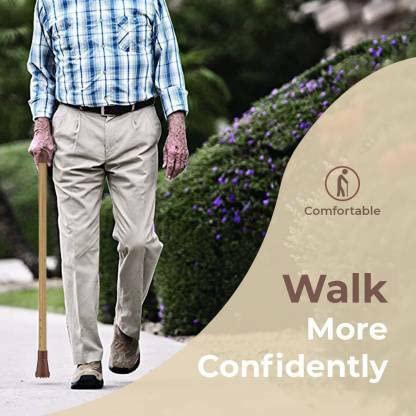 Wooden Brown Walking Stick Adjustable and Anti- Skid Surface for Men and Women Old Age Brown Coated Walking Hand Stick Wooden Brown Walking Stick Adjustable and Anti- Skid Surface for Men and Women Old Age Brown Coated Walking Hand Stick
