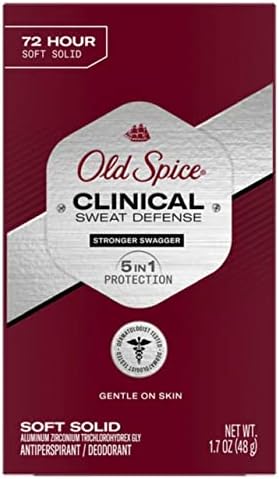Old Spice Clinical Sweat Defense Anti-Perspirant Deodorant for Men, 72 Hour, Stronger Swagger, 1.7 oz
