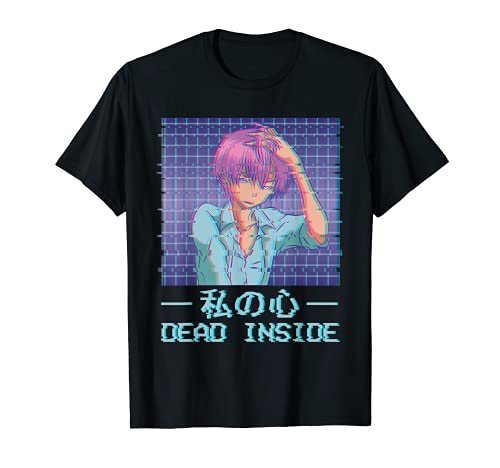 Japanese Vaporwave Aesthetic Anime Boy Dead Inside T-Shirt