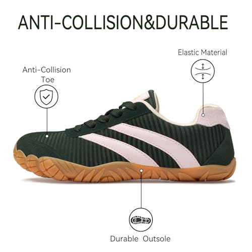 Image of Barefoot Shoes Women Casual Sneakers,Wide Toe Box Shoes Women Zero Drop Barefoot Shoe Men,Minimalist Trail Running Shoe,Non-Slip Lightweight Breathable Comfortable Fashion Walking Hiking Shoes Unisex