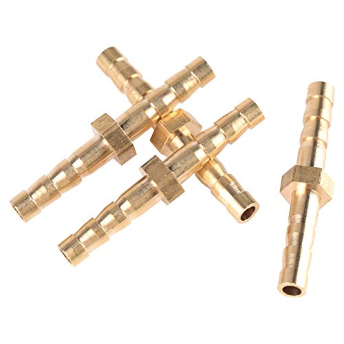 Réducteur de queue de cannelure de tuyau, 4 pièces 4--4mm en laiton connecteur de prise de réduction tuyau réducteur de queue de cannelure accessoires de raccord en laiton Cover