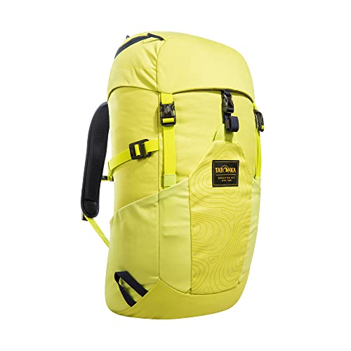 Tatonka Daypack City Tramp 22 - Rucksack mit belüftetem Netzrücken und aus nachhaltigen Materialien - 22 Liter Volumen (lime curve)