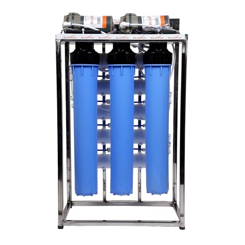 Image of Bluevua 50 LPH Commercial RO Water Purifier Plant with TDS Adjuster 50 Litre Blue Stainless Steel With TDS Adjuster