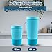 JTJEI 2pcs Silicone Boot for Owala SmoothSip Slider 12oz 20oz 24oz, Anti-Slip Protective Sleeve for Owala Coffee Tumbler Travel Mug Cover Base Accessories, BPA-Free (Blue)