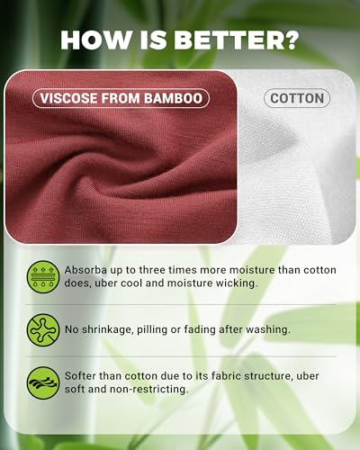 Image of BAMBOO COOL Womens Underwear, Moisture-Wicking Briefs, Soft and Breathable Panties, Mid Waist, 5-Pack