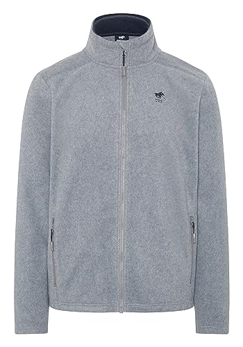 Chaqueta de forro polar con bordados de marca texturizados para hombre