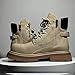 MANLADUO Men's Zipper Thick Sole British Style Work Boots Outdoor Hiking Fashion Casual Boots