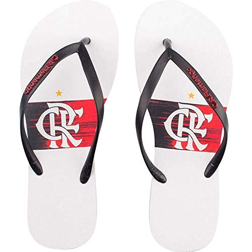 Chinelo Flamengo Slim Manto 2 2020 Branco/Preto 35/36