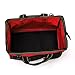 Hiceeden 16 Inch Wide Mouth Tool Bag, Collapsible Tool Tote with Waterproof Coating and Adjustable Strap, Portable Electrician Tool Organizer Handbag with 5 Outside Pockets, Red