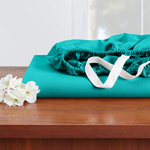 Empyrean Split King Sheets Set - 110 Gsm 7 Piece Bed Sheets For Split King Size Bed, Double Brushed Split King Size Sheets, Hotel Luxury Sheets, Soft Bedding Sheets & Pillowcases - Teal Blue #TOP7