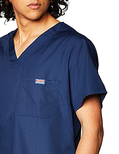 Cherokee Men's Originals V-Neck Scrub Top, Navy, X-Large - Thumbnail 3