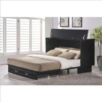Cottage Black Full Size Creden-ZzZ Cabinet Bed
