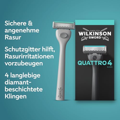 Wilkinson Sword Quattro Rasierer-Ersatzklingen, 4er-Pack – Ansicht 2