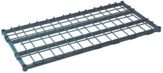 Epoxy Dunnage Shelf with Wire Mat - Green - 18in.W x 60in.L