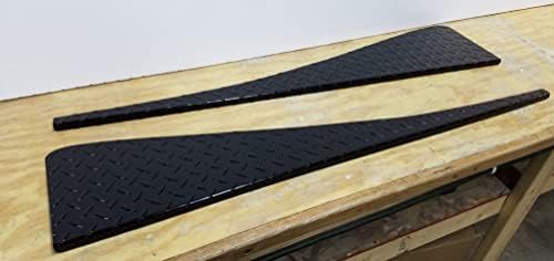 Fits with JEEEP TJ Black Powder Coated Diamond Plate Full Top Fender Covers With Bend