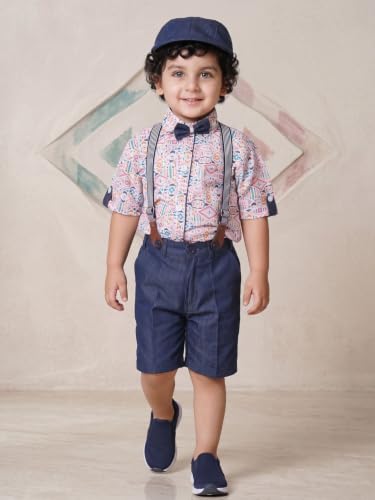 Image of AJ DEZINES Kids Clothing Shirt Short Set For Boys