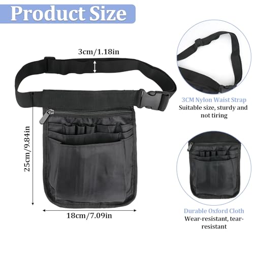 Krankenschwester Tasche, Gürteltasche Werkzeug mit Mehreren Fächern Hüfttasche, Gürteltasche Arbeit mit Verstellbarem Gürtel Krankenschwester Taschen Ideal für Pflegekräfte, Zahnärzte, Tierärzte