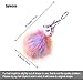 Tatuo 3 Pieces Unicorn Pattern Fluffy Keychain Cute Fur Key Ring Pompom Key Chain Bag Backpacks Hanging Pendant for Women Girls