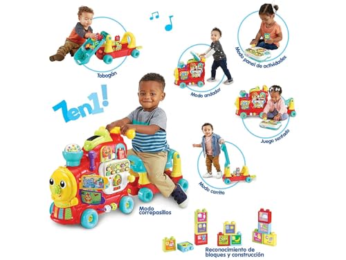 VTech-Baby Maxi Tren ABC de Paseo, Andador, Carrito y correpasillos para Aprender a Caminar - Juguete bebés +1 año - Multicolor, Versión ESP (3480-547822) - imagen 3
