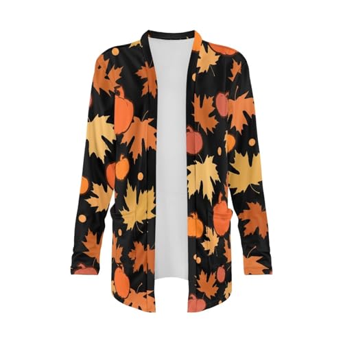 Image of Women's Lightweight Cardigans with Pockets Trendy Long Sleeve Open Front Cardigan Casual Tops Jackets Fall Oufits S-2XL