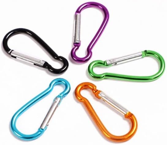 5 Pcs 4" Aluminum Carabiner Clip Big Spring Snap Key Chain Hook for Outdoor Carabeaner Keychain Clip Great for Outdoors Keychains Gear Organization Accessory